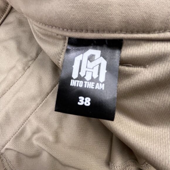 INTO THE AM Pants Mens 38x30 Tan Khaki Performance Tapered All Day Stretch - Picture 6 of 12